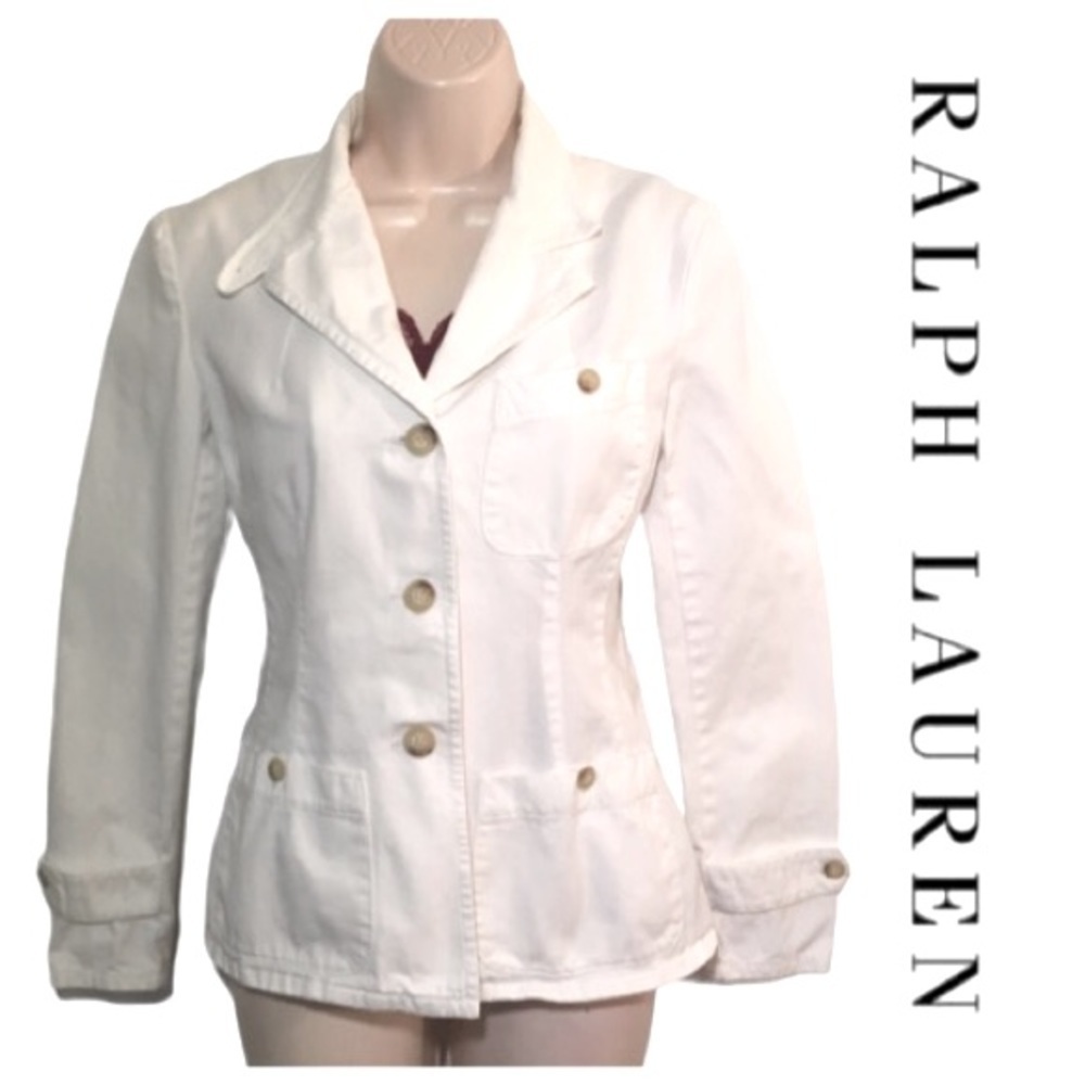 Ralph Lauren White Denim Jacket size small